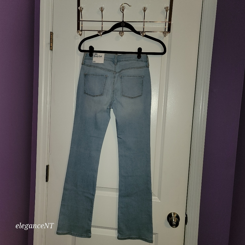 Old Navy Light Blue Girl's Bootcut Jeans Sz: 14 NWT - Picture 6 of 7
